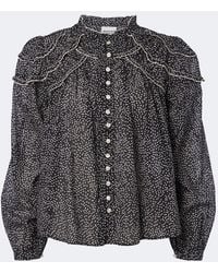 Isabel Marant - Christa Polka-Dot Cotton Blouse - Lyst