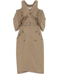 Junya Watanabe Midikleid aus Baumwolle und Leinen - Natur