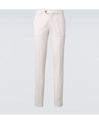 Brunello Cucinelli - Cotton Gabardine Slim Pants - Lyst