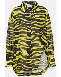 The Attico - Animal-Print Cotton Muslin Shirt - Lyst