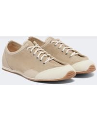 Lemaire - Gummy Grips Leather-Trimmed Suede Sneakers - Lyst