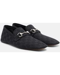 Gucci - Horsebit Gg Canvas Loafers - Lyst