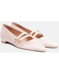 Manolo Blahnik - Polmana Satin Mary Jane Flats - Lyst