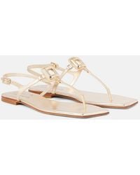 Roger Vivier - Viv' By The Sea Leather Thong Sandals - Lyst