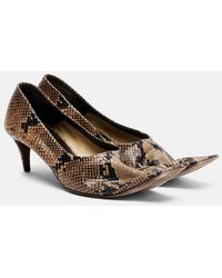 KHAITE - Marlene Snake-Effect Leather Pumps - Lyst