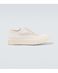 Rick Owens - Drkshdw Vintage Suede-Trimmed Denim Sneakers - Lyst