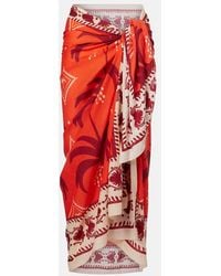 Johanna Ortiz - Printed Cotton Beach Cover-Up - Lyst