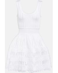 Alaïa - Alaïa Fluid Knitted Mini Dress - Lyst