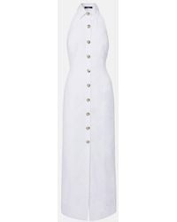 Balmain - Open-Back Buttoned Poplin Shirt Dress - Lyst