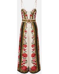 FARM Rio - Wonder Rio Belted Linen Jumpsuit - Lyst