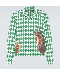 Bode - Bedrucktes Hemd Jockey aus Baumwolle - Lyst