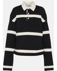 JW Anderson - Striped Wool-blend Polo Sweater - Lyst