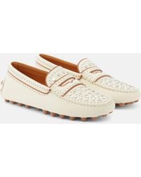Tod's - Gommino Studded Leather Moccasins - Lyst
