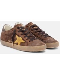 Golden Goose - Super-Star Suede Sneakers - Lyst