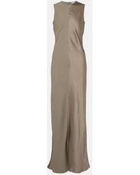 Ami Paris - Paneled Satin Maxi Dress - Lyst