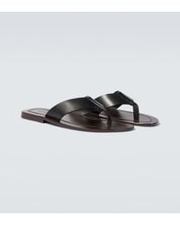 The Row - Dan Leather Thong Sandals - Lyst
