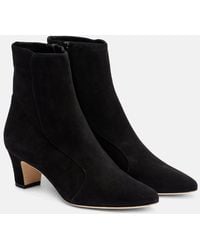 Manolo Blahnik - Ankle Boots Myconia 50 Aus Veloursleder - Lyst
