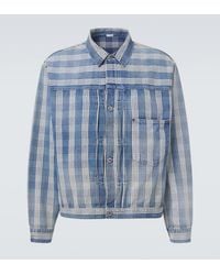 A.PRESSE - No.213 Checked Denim Jacket - Lyst