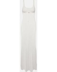 Jacquemus - Robe Maille Oranger Ribbed-Knit Maxi Dress - Lyst