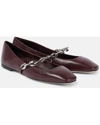 Jimmy Choo - Diamond Tilda Leather Ballet Flats - Lyst