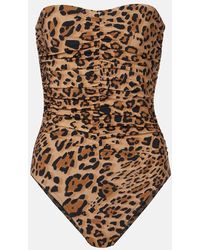 Karla Colletto - Leopard-Print Belted Swimsuit - Lyst