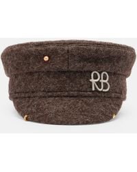 Ruslan Baginskiy - Pierced Wool-Blend Newsboy Cap - Lyst