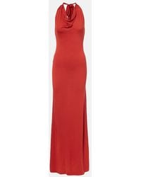 AYA MUSE - Scarf-Detail Silk-Blend Jersey Gown - Lyst