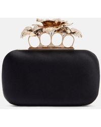 McQueen - Knuckle Satin Clutch - Lyst