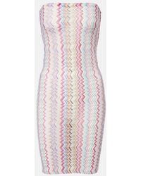 Missoni - Zigzag Strapless Minidress - Lyst
