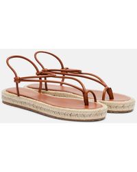 Gianvito Rossi - Leather Espadrille Sandals - Lyst