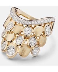 Rainbow K - Bague Auriculaire Blossom En Or 14 Ct Et Diamants - Lyst