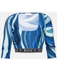Emilio Pucci - Bedrucktes Cropped-Top - Lyst