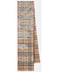 Burberry - Sciarpa Ekd Check - Lyst