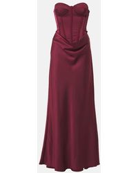 ROTATE BIRGER CHRISTENSEN - Robe Longue En Satin A Ornements - Lyst