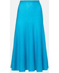 Alaïa - Circle Mohair And Wool-Blend Midi Skirt - Lyst