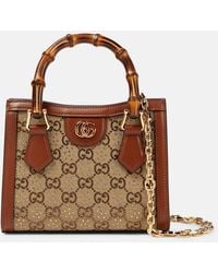 Gucci - Kleiner Diana Shopper Mit Kristallen - Lyst