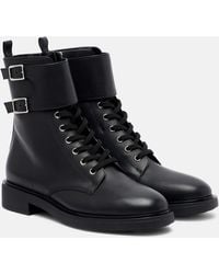Gianvito Rossi - Ripley Leather Combat Boots - Lyst