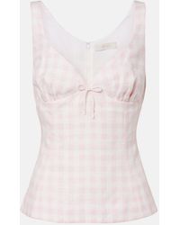 Faithfull the Brand - Maturba Gingham Linen Top - Lyst