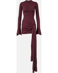 AYA MUSE - Draped Silk-Blend Jersey Minidress - Lyst