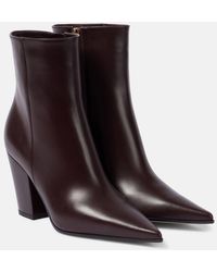 Gianvito Rossi - Ankle Boots Keinna Aus Leder - Lyst