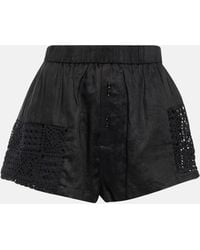 Sir. The Label - Rayure Patchwork Cotton Shorts - Lyst