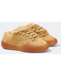 ERL - Sand Vamp Shearling-Lined Suede Sneakers - Lyst
