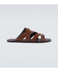 Manolo Blahnik - Marvin Leather Sandals - Lyst
