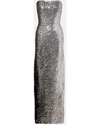 Jenny Packham - Caron Sequined Strapless Gown - Lyst