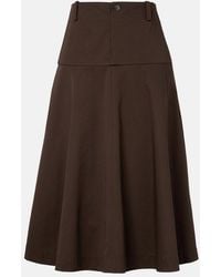 Vince - Midirock Aus Baumwoll-Twill - Lyst