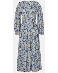 Ulla Johnson - Seraphina Printed Cotton-Blend Midi Dress - Lyst