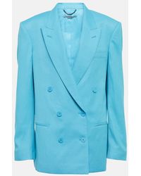 Stella McCartney - Double-Breasted Twill Blazer - Lyst