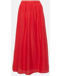 Velvet - Mariela Cotton And Silk Maxi Skirt - Lyst