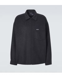 Balenciaga - Wool-Blend Zip-Up Overshirt - Lyst