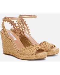 Aquazzura - Kahlo 105 Raffia Espadrille Wedges - Lyst